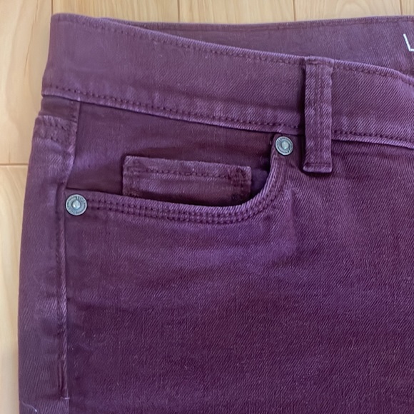 Loft Modern Skinny Burgundy Jeans - Picture 4 of 7
